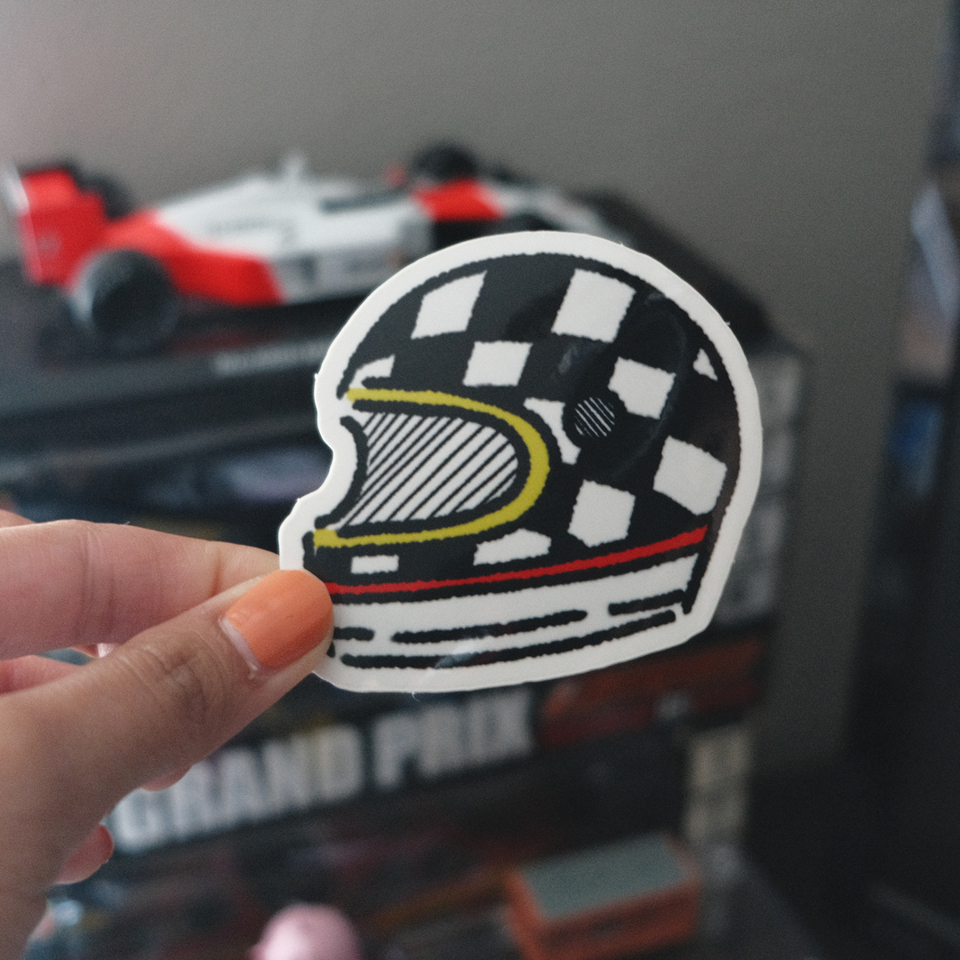 cafe helmet sticker