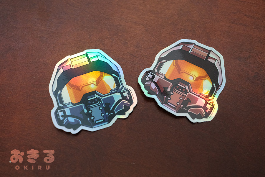 Spartan Helmet Mini Sticker -  Red