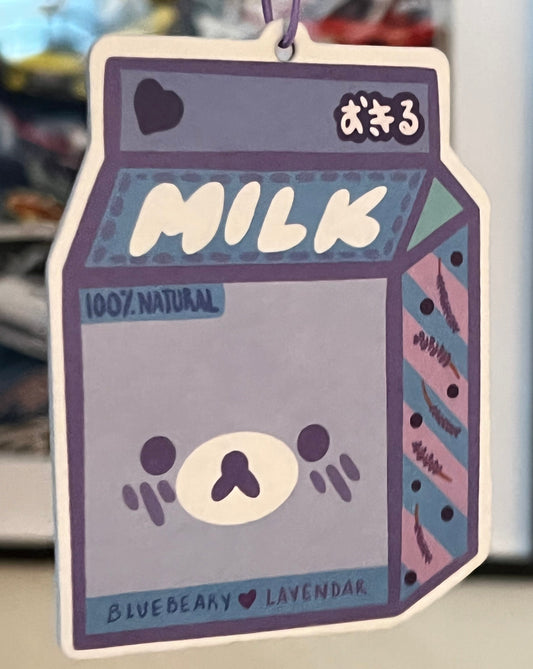 Bluebeary Lavender Milk Carton Rilakkuma Air Freshener