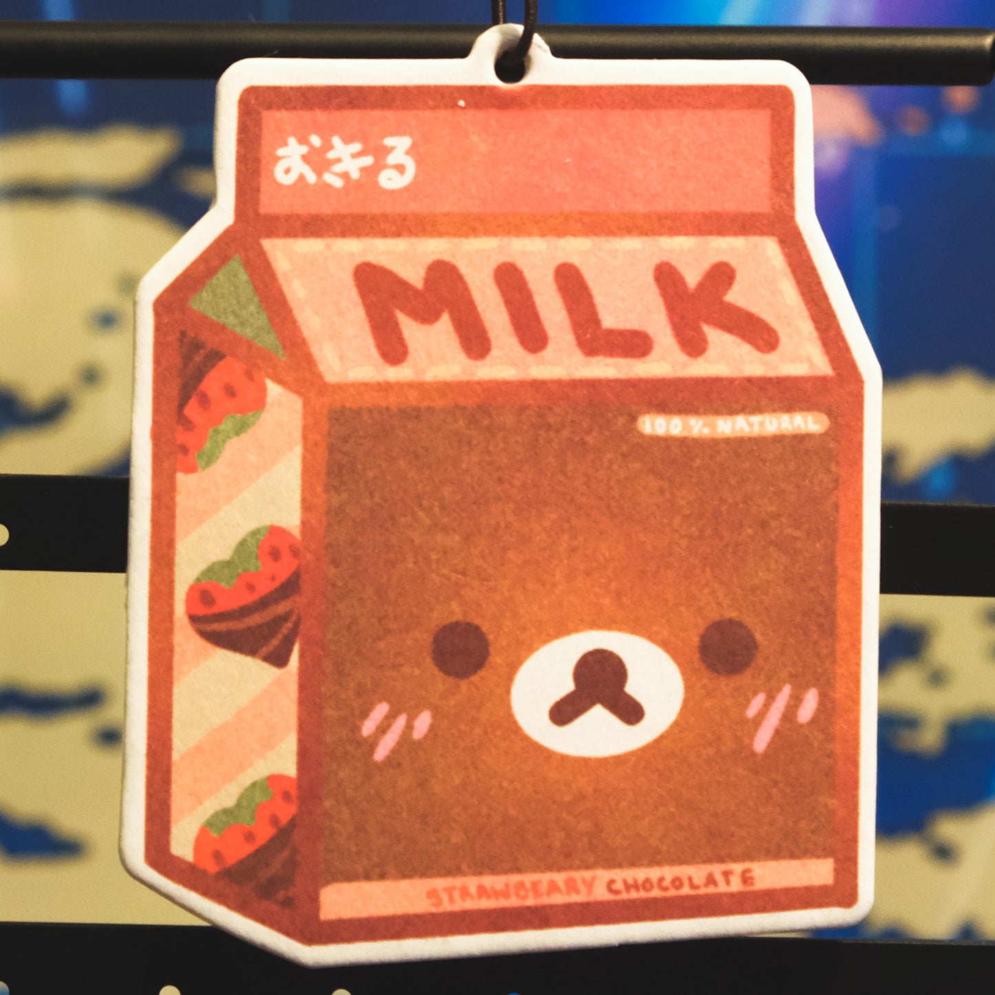 Chocolate Strawberry Milk Rilakkuma Air Freshener