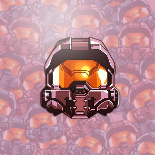 Spartan Helmet Mini Sticker -  Red