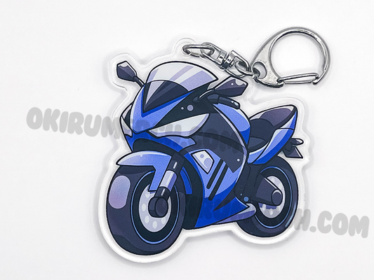 Bunny Sports Bike Keychain