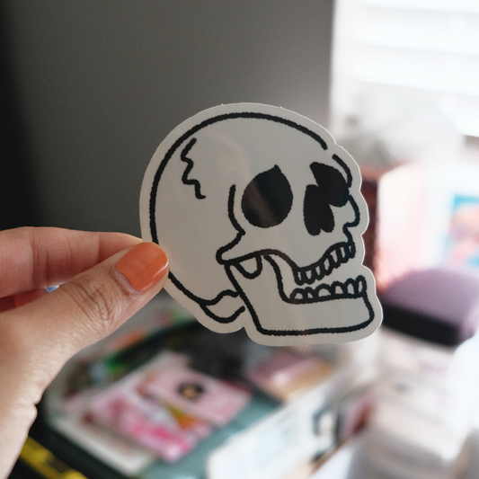 tiny skull sticker