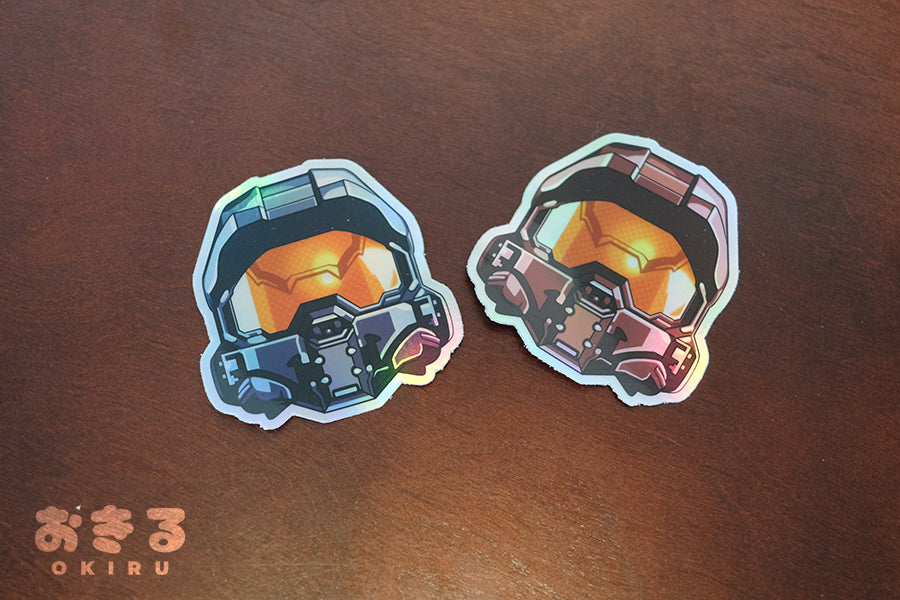 Spartan Helmet Mini Sticker -  Red