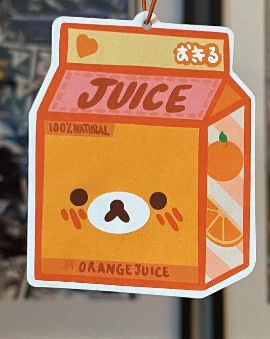 Orange Juice Carton Rilakkuma Air Freshener